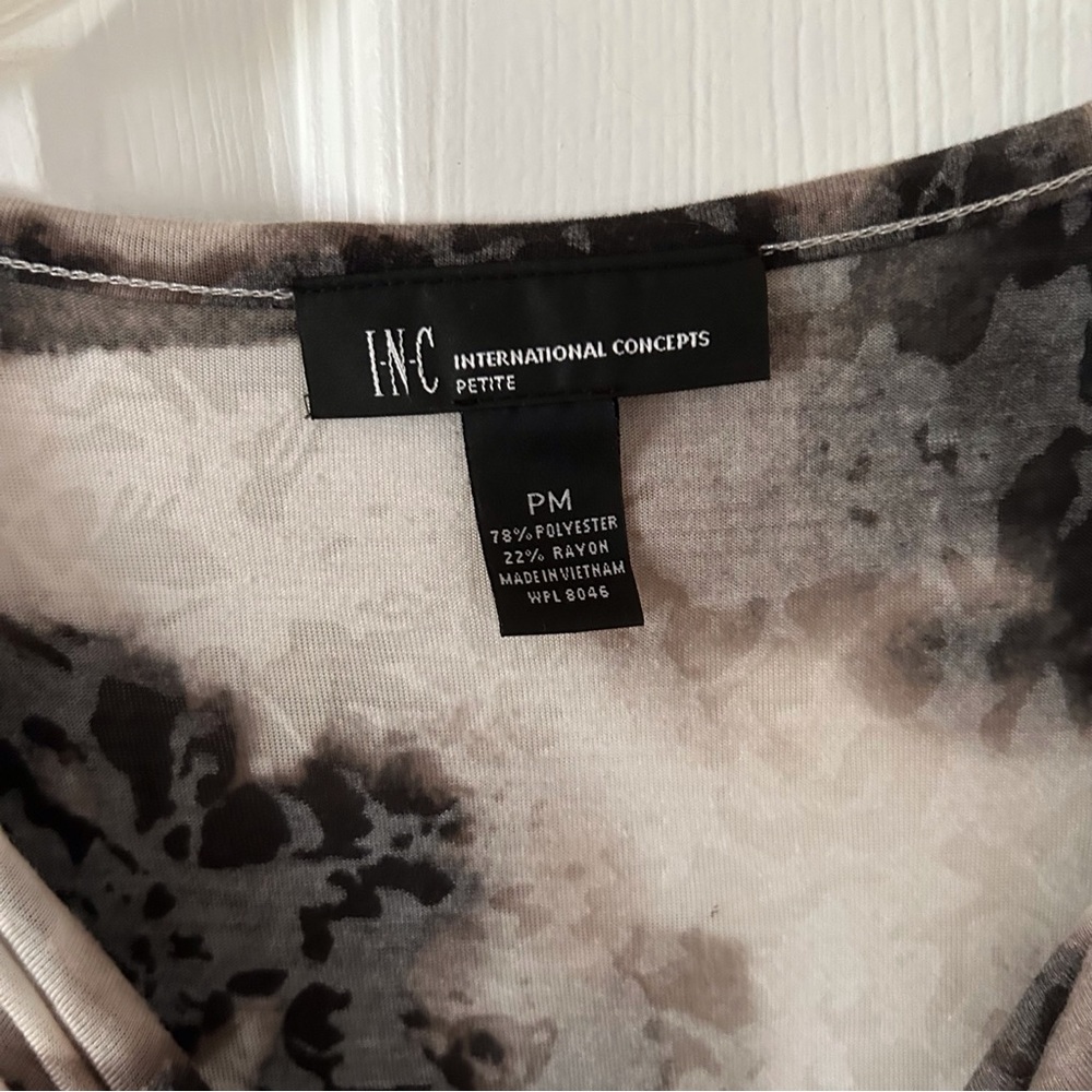 INC Short-Sleeve Printed Top - Picture 4 of 4